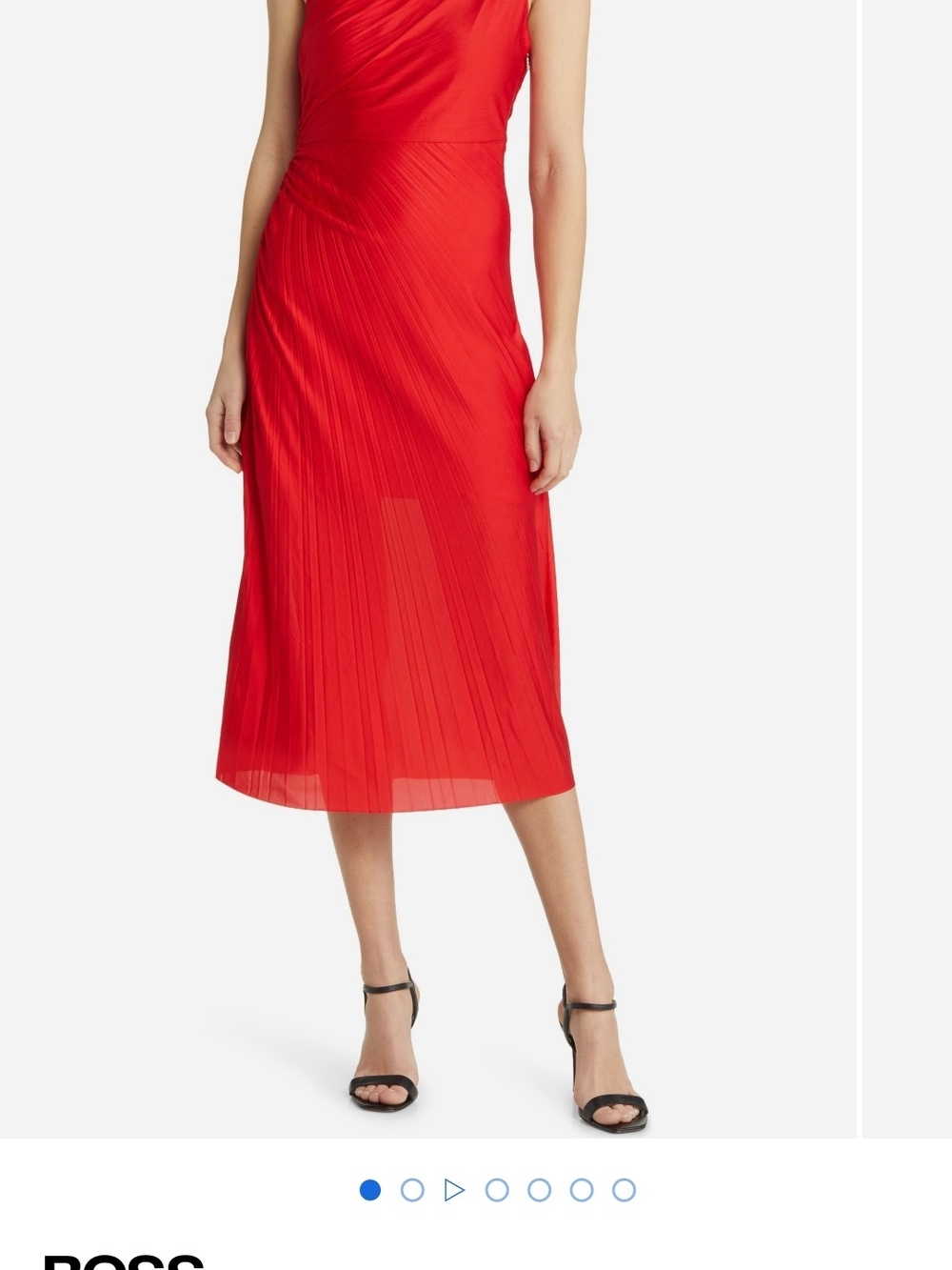 Boss Eperla Asymmetric Neck Cocktail Dress.